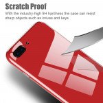 Wholesale iPhone 8 Plus / 7 Plus Fully Protective Magnetic Absorption Technology Case With Free Tempered Glass (Red)